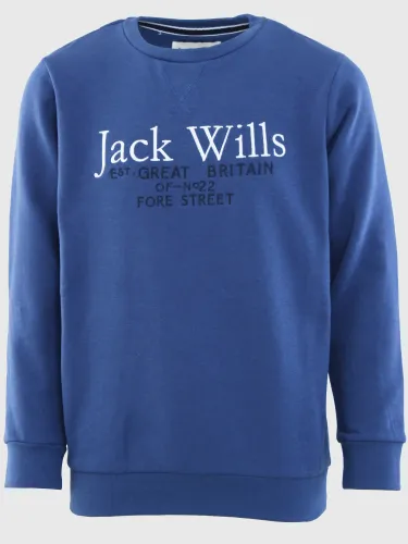 Jack Wills Navy Junior Crew Neck Sweatshirt