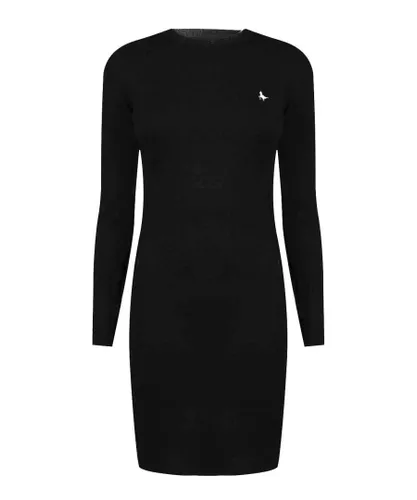 Jack Wills Womens Scuba Jersey 'Langton' dress - Black Cotton
