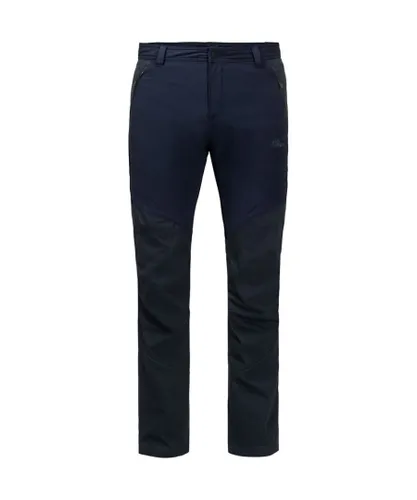 Jack Wolfskin Mens Drake Flex Breathable Softshell Pants Trousers - Navy Cotton