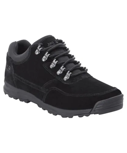 Jack Wolfskin Mens Hikestar Low Lace Up Walking Shoes - Black Rubber