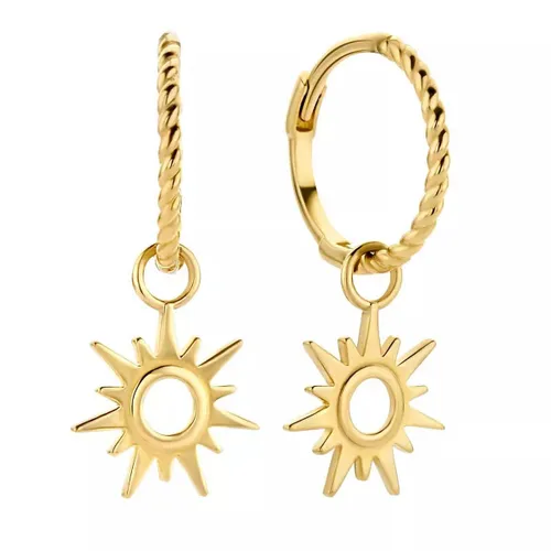 Jackie Gold Earrings - Jackie Sun Hoops 585 - gold - Earrings for ladies