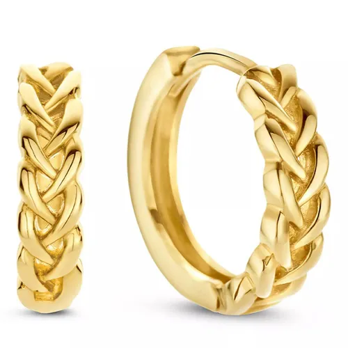 Jackie Gold Earrings - Petit Sablon Hoops - gold - Earrings for ladies