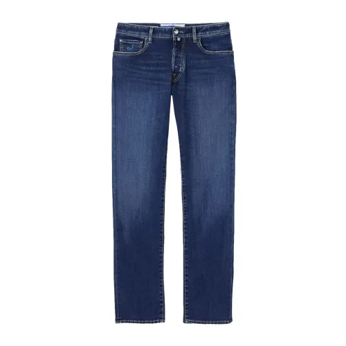 Jacob Cohën , Blue Stitched Denim Jeans ,Blue male, Sizes: