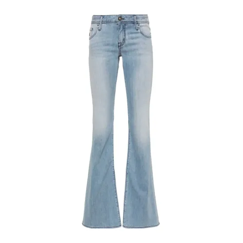 Jacob Cohën , Blue Washed Denim Bootcut Jeans ,Blue female, Sizes: