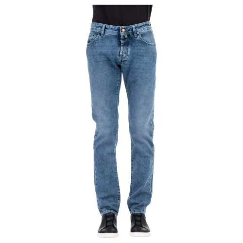 Jacob Cohën , Comfortable Denim Jeans with Unique Details ,Blue male, Sizes:
