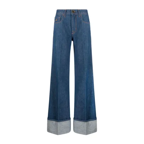Jacob Cohën , High-Rise Flared Jeans in Navy Blue ,Blue female, Sizes: