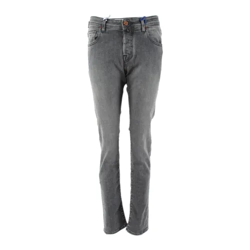 Jacob Cohën , Men`s Slim-fit Jeans Upgrade - Grey ,Gray male, Sizes: