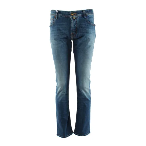 Jacob Cohën , Slim Fit Blue Jeans ,Blue male, Sizes: