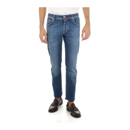 Jacob Cohën , Slim Fit Faded Effect Jeans ,Blue male, Sizes: