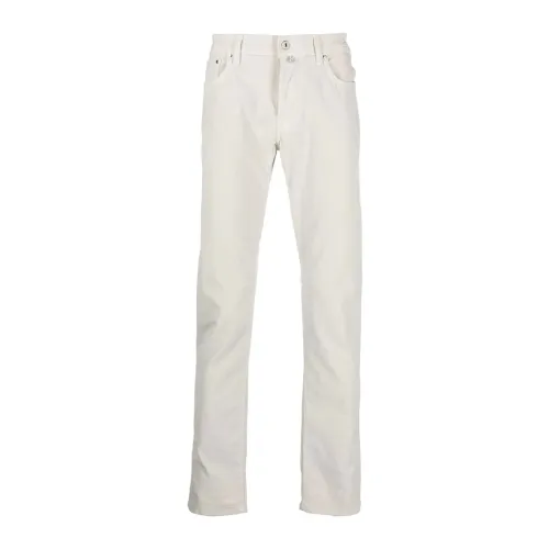Jacob Cohën , Slim Fit Stretch Cotton Jeans ,Beige male, Sizes: