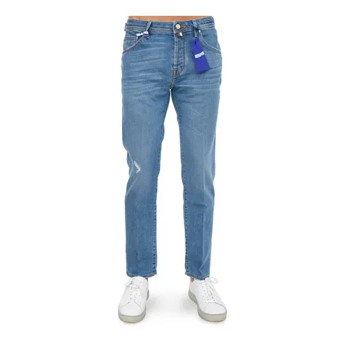 Jacob Cohën , Straight Denim Jeans ,Blue male, Sizes: