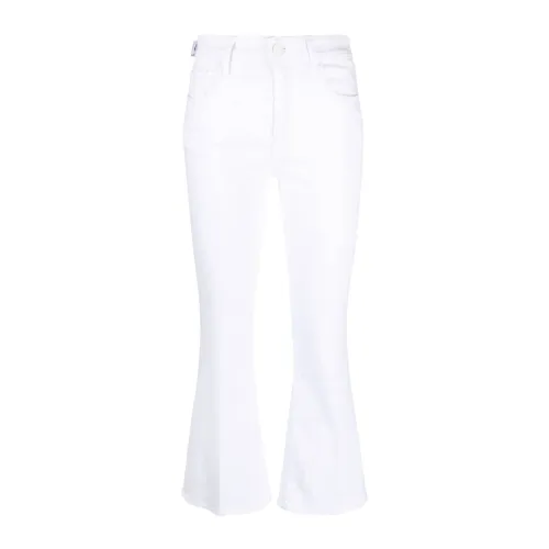 Jacob Cohën , White Flared Cropped-Leg Jeans ,White female, Sizes: