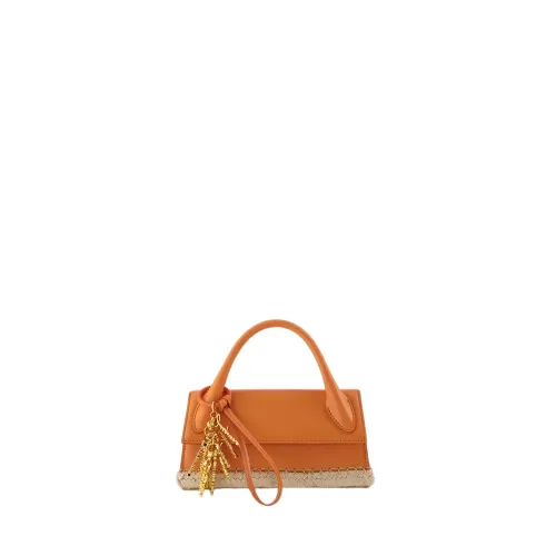 Jacquemus , Le Chiquito Long Cordao Bag ,Orange female, Sizes: ONE SIZE