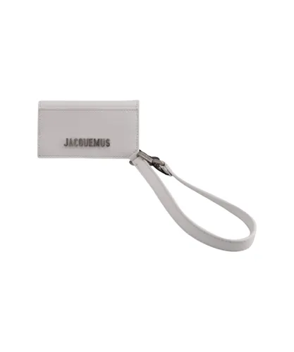 Jacquemus Womens Detachable Card Holder in White Leather Leather (archived) - One Size