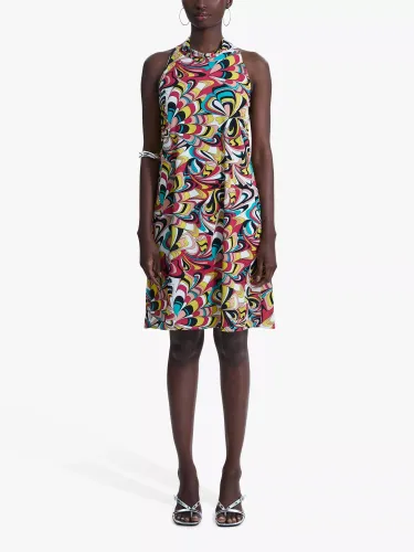 James Lakeland Retro Print Halterneck Dress, Multi - Multi - Female