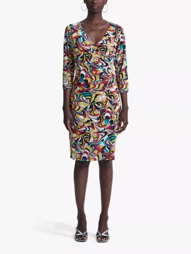 James Lakeland Side Ruch Print Dress, Mult - Mult - Female