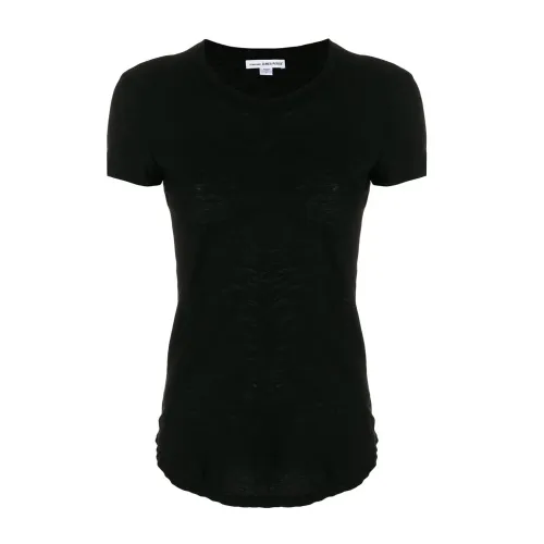 James Perse , Black T-shirts and Polos ,Black female, Sizes: