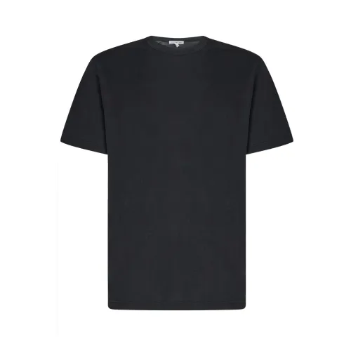 James Perse , Charcoal Gray Ribbed T-shirt and Polo ,Black male, Sizes: