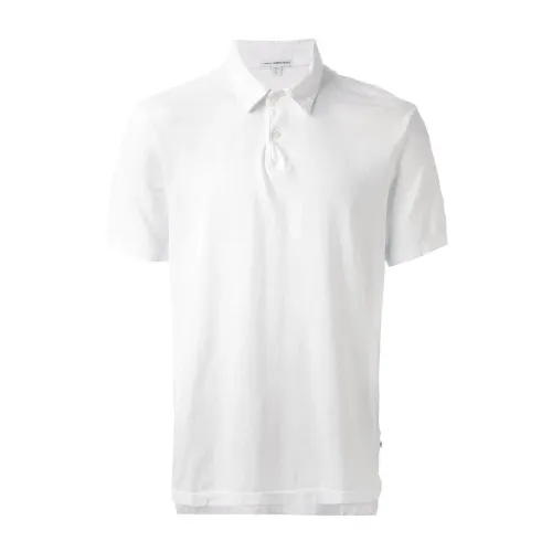 James Perse , Classic White Cotton Polo Shirt ,White male, Sizes: