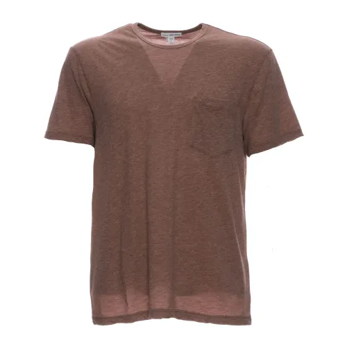 James Perse , Mclm3010 Mrml T-Shirt ,Brown male, Sizes: