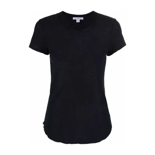 James Perse , Stylish T-shirts and Polos Collection ,Black female, Sizes: