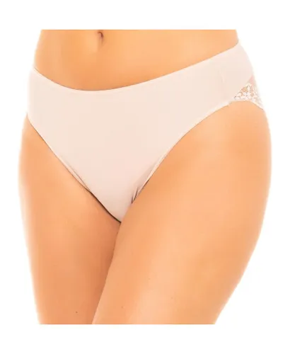 Janira Womens Brislip GRETA panty style panties with semi-transparent lace 1031288 woman - Beige