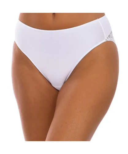 Janira Womens Brislip GRETA panty style panties with semi-transparent lace 1031288 woman - White