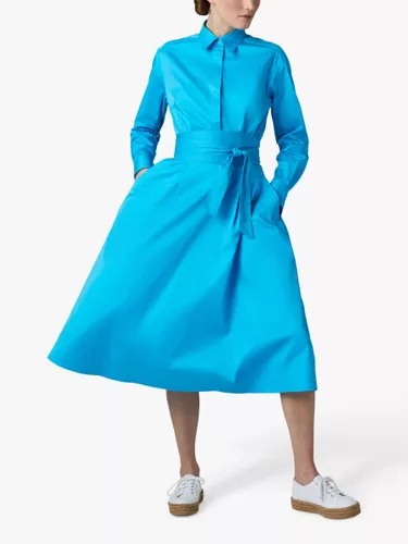 Jasper Conran London Blythe Full Skirt Midi Shirt Dress - Turquoise - Female