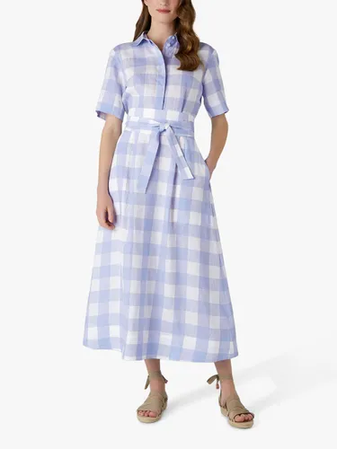 Jasper Conran London Demi Linen Shirt Dress, Blue - Blue - Female