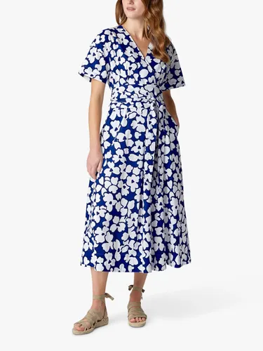 Jasper Conran London Floral Midi Wrap Dress - Blue - Female