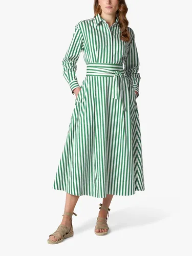 Jasper Conran London Jasper Conran Blythe Full Skirt Shirt Midi Dress - Green/Multi - Female