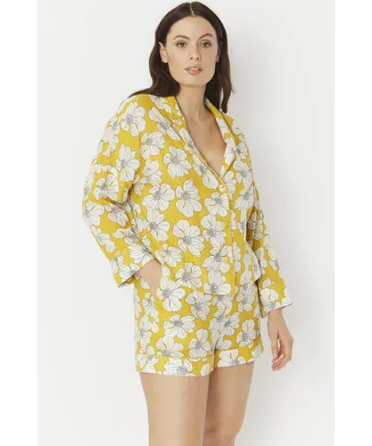 Jayley Womens Floral Print Nightwear/Loungewear Set With Shorts - Multicolour - One