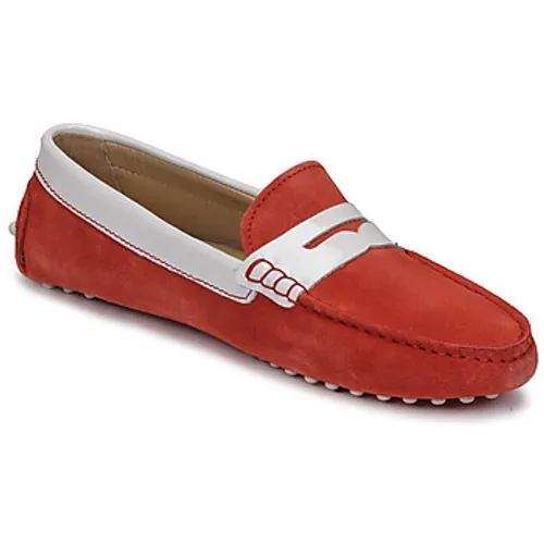 JB Martin  TABATA  women's Loafers / Casual Shoes in Red