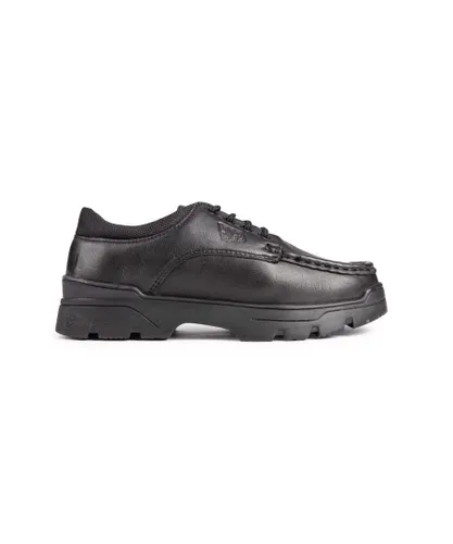 JCB Boys Chesterton Junior Shoes - Black Leather