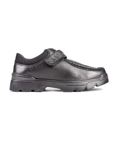 JCB Boys Clearwater Junior Shoes - Black Leather