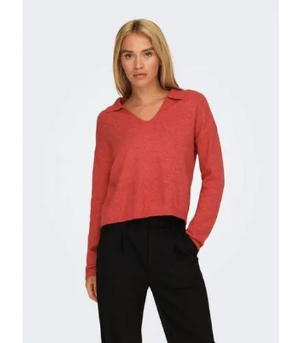 JDY Red Collared Knit Jumper New Look
