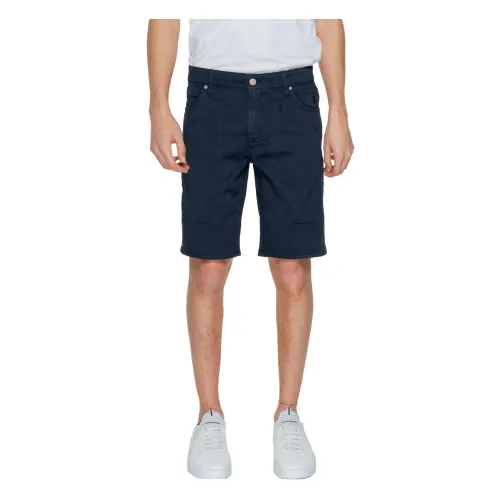 Jeckerson , Men's Bermuda Shorts Spring/Summer Collection ,Blue male, Sizes: