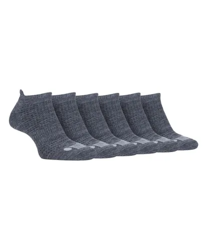 Jeep - 6 Pairs Mens Cotton Cushioned Sport Ankle Outdoor Socks - Charcoal