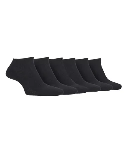 Jeep Womens - 6 Pairs Ladies Performance Poly Low Ankle Length Trainer Socks - Black