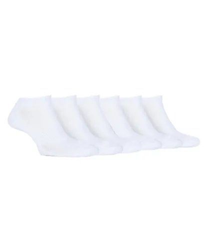 Jeep Womens - 6 Pairs Ladies Performance Poly Low Ankle Length Trainer Socks - White