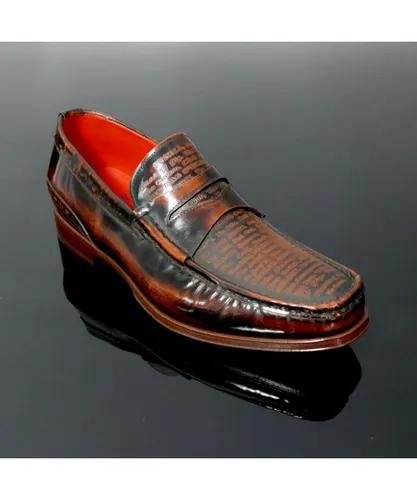 Jeffery West Mens 'The Scotch' Saddle 'Nightclubbing' Loafer - Brown Leather