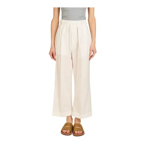 Jejia , Relaxed Fit White Trousers ,White female, Sizes: