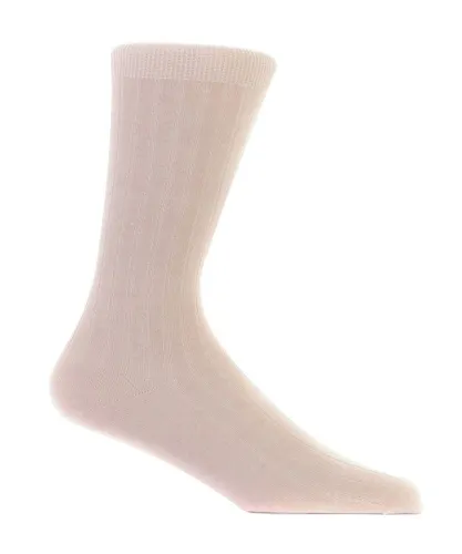 Jemsox - Mens Recycled Basic Knit Rib Soft Cotton Rich Durable Socks - Rose