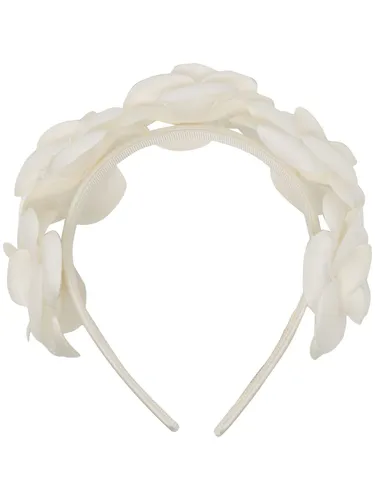 Jennifer Behr Eden floral-embroidered headband - White