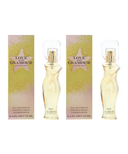 Jennifer Lopez Womens Love & Glamour Eau de Parfum 15ml Spray x 2 - One Size