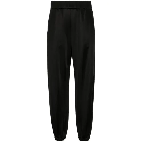 Jil Sander , Black High-Shine Trousers ,Black female, Sizes: