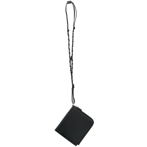 Jil Sander , Black Leather Wallet/Card Holder ,Black female, Sizes: ONE SIZE