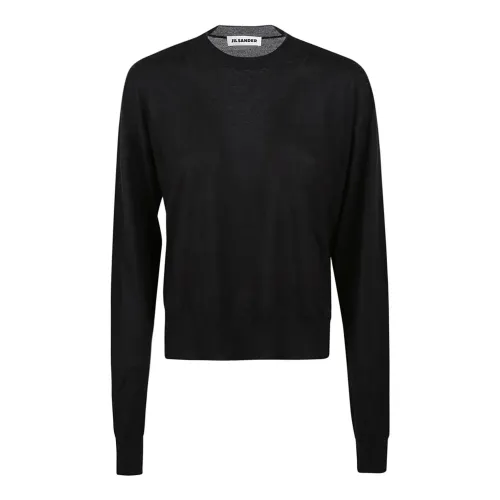 Jil Sander , Black Sweater CN LS ,Black female, Sizes: