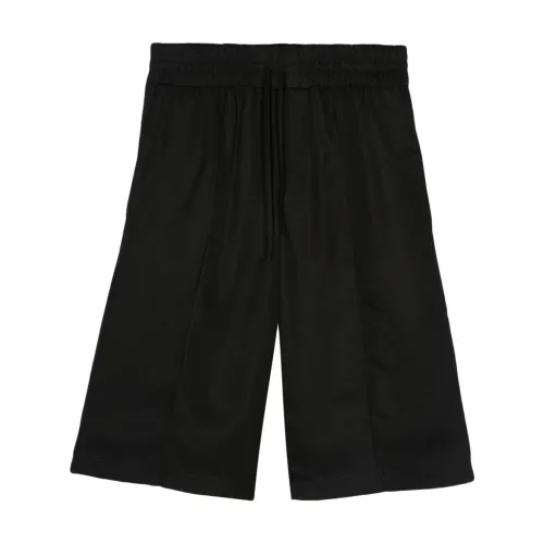 Jil Sander , Black Twill Weave Casual Shorts ,Black female, Sizes: