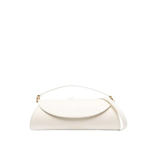 Jil Sander , Cannolo Small Leather Handbag ,White female, Sizes: ONE SIZE